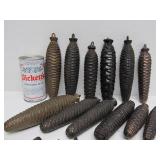 Large Lot of Vintage German Cuckoo Clock Weights