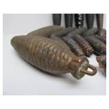 Large Lot of Vintage German Cuckoo Clock Weights