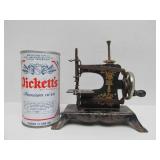 Lot of 3 Antique Tin Toy Sewing Machines