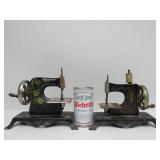 Lot of 3 Antique Tin Toy Sewing Machines