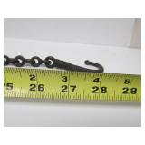 Antique Cast Iron Oriental Hanging Temple Oil Lamp