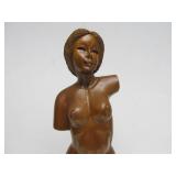 Lovely Larger Vintage Carved Wood Nude Figure