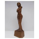 Lovely Larger Vintage Carved Wood Nude Figure