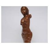 Lovely Larger Vintage Carved Wood Nude Figure
