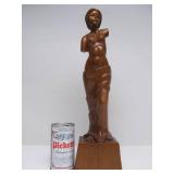 Lovely Larger Vintage Carved Wood Nude Figure
