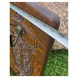 Beautiful Antique Tiger Oak Hall Mirror w/Hat or Coat Racks