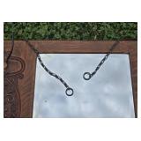 Beautiful Antique Tiger Oak Hall Mirror w/Hat or Coat Racks