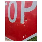 HUGE Vintage Metal Stop Sign - 48" x 48"