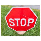 HUGE Vintage Metal Stop Sign - 48" x 48"