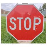 HUGE Vintage Metal Stop Sign - 48" x 48"