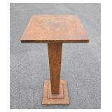 Quality Antique Oak Pedestal Plant Stand