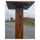 Quality Antique Oak Pedestal Plant Stand