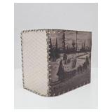 Very Cool Mid Century Fiberglass Lamp or Sconce w/ Sled Dog Scene