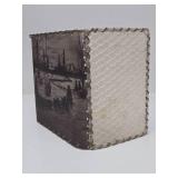 Very Cool Mid Century Fiberglass Lamp or Sconce w/ Sled Dog Scene