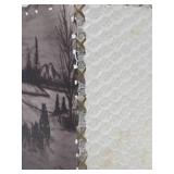 Very Cool Mid Century Fiberglass Lamp or Sconce w/ Sled Dog Scene