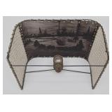 Very Cool Mid Century Fiberglass Lamp or Sconce w/ Sled Dog Scene