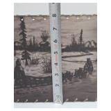 Very Cool Mid Century Fiberglass Lamp or Sconce w/ Sled Dog Scene