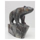 Excellent Larger Heavy Carved Stone Bear Sculpture