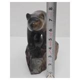 Excellent Larger Heavy Carved Stone Bear Sculpture