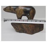Excellent Larger Heavy Carved Stone Bear Sculpture