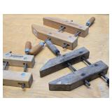 Lot of 3 Wood JORGENSEN Woodworking Clamps