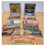 Nice Lot of Vintage Advertising Wooden Fruit Crate Ends