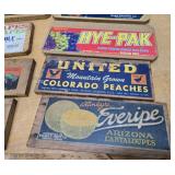 Nice Lot of Vintage Advertising Wooden Fruit Crate Ends
