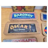 Nice Lot of Vintage Advertising Wooden Fruit Crate Ends