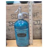 Set of 6 Vintage SUNSHINE SELTZER Bottles w/Original Crate