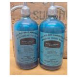 Set of 6 Vintage SUNSHINE SELTZER Bottles w/Original Crate