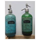 Set of 6 Vintage SUNSHINE SELTZER Bottles w/Original Crate