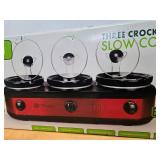 Brand New TRU Triple Crock Pot Buffet Slow Cooker