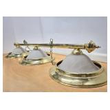 Brass & Glass 3-Light Hanging Pool Table Lamp