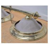 Brass & Glass 3-Light Hanging Pool Table Lamp