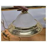 Brass & Glass 3-Light Hanging Pool Table Lamp