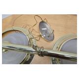 Brass & Glass 3-Light Hanging Pool Table Lamp