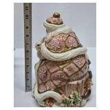 2 Large FITZ & FLOYD Santa Claus Christmas Items - Biscuit Jar & Large Figurine