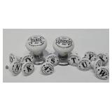 Group of Porcelain French Theme Cabinet / Drawer Pulls