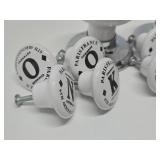 Group of Porcelain French Theme Cabinet / Drawer Pulls