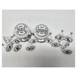 Group of Porcelain French Theme Cabinet / Drawer Pulls