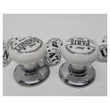 Group of Porcelain French Theme Cabinet / Drawer Pulls