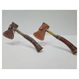 Pair of ESTWING Hatchets w/Leather Headcovers
