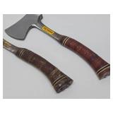 Pair of ESTWING Hatchets w/Leather Headcovers