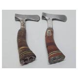 Pair of ESTWING Hatchets w/Leather Headcovers