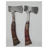 Pair of ESTWING Hatchets w/Leather Headcovers