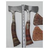 Pair of ESTWING Hatchets w/Leather Headcovers