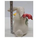 FITZ & FLOYD "Bunny Blooms" Cookie or Biscuit Jar