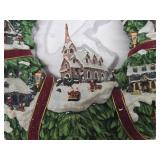 Thomas Kinkade Christmas Village Wreath