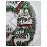 Thomas Kinkade Christmas Village Wreath