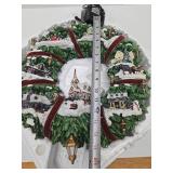 Thomas Kinkade Christmas Village Wreath